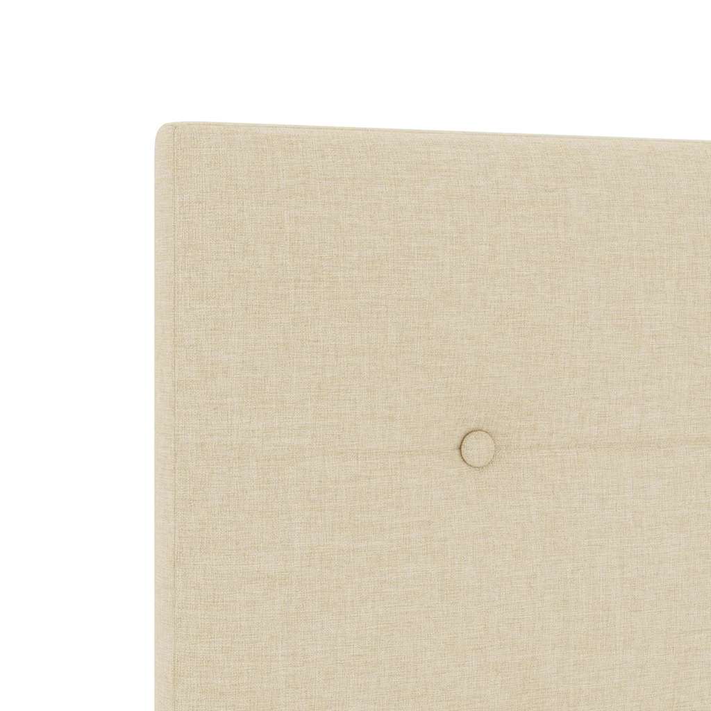 Krevetna konstrukcija s uzglavljem Krema 100 x 200 cm tkanina