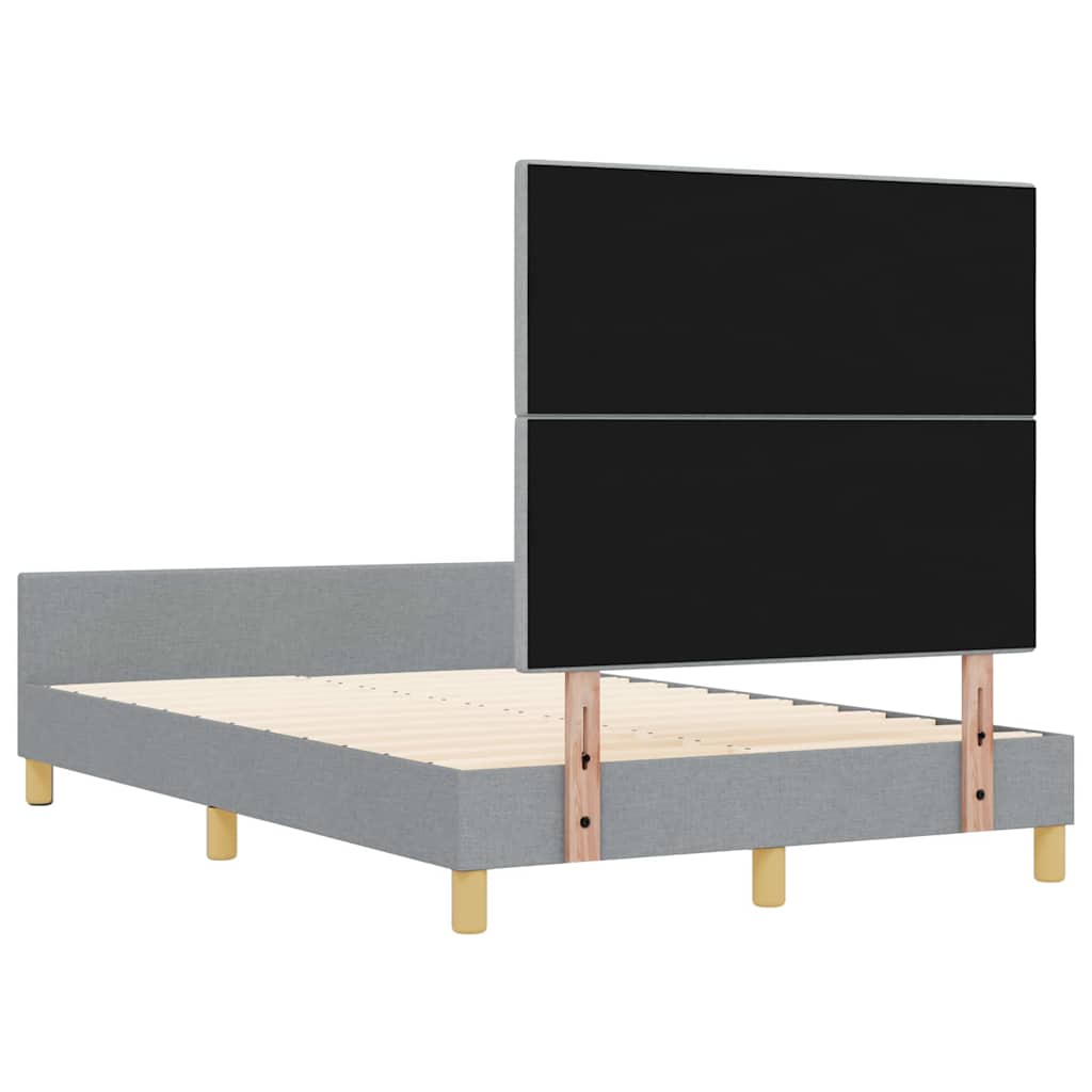Krevetna konstrukcija Svjetlosiva 120 x 190 cm tkanina