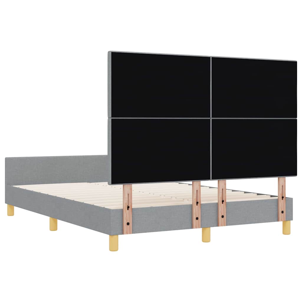 Krevetna konstrukcija Svjetlosiva 140 x 190 cm tkanina