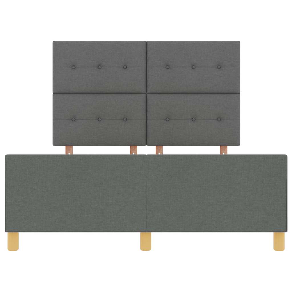 Krevetna konstrukcija Tamno siva 140 x 190 cm tkanina