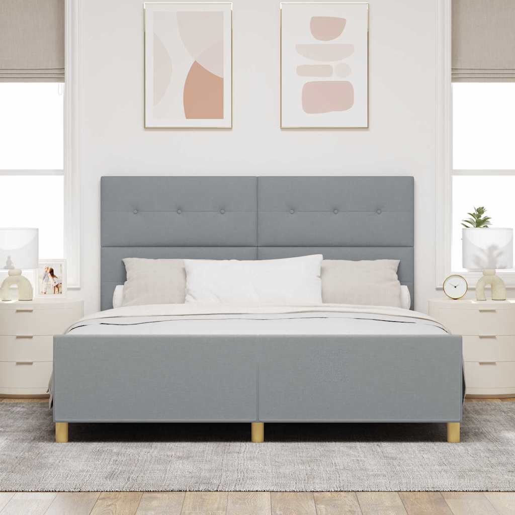 Krevetna konstrukcija Svjetlosiva 180 x 200 cm tkanina
