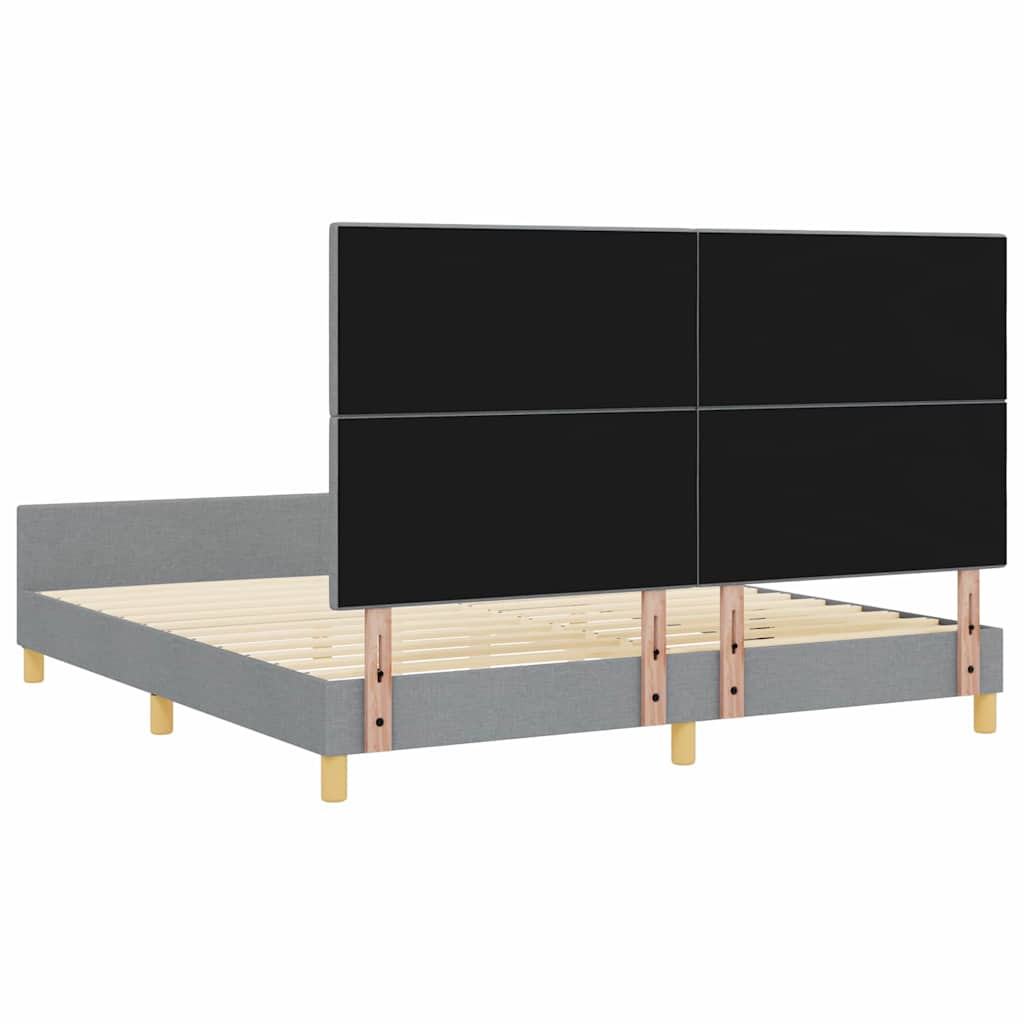 Krevetna konstrukcija Svjetlosiva 180 x 200 cm tkanina