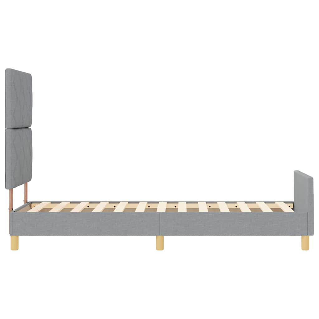 Krevetna konstrukcija Svjetlosiva 80 x 200 cm tkanina