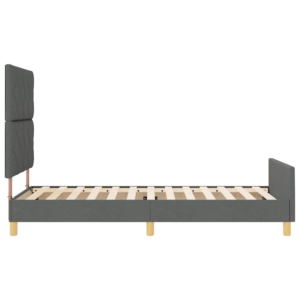 Krevetna konstrukcija Tamno siva 90 x 190 cm tkanina