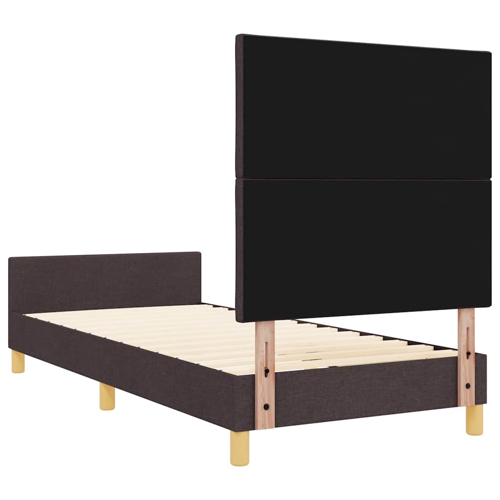 Krevetna konstrukcija Tamno smeđa 90 x 200 cm tkanina