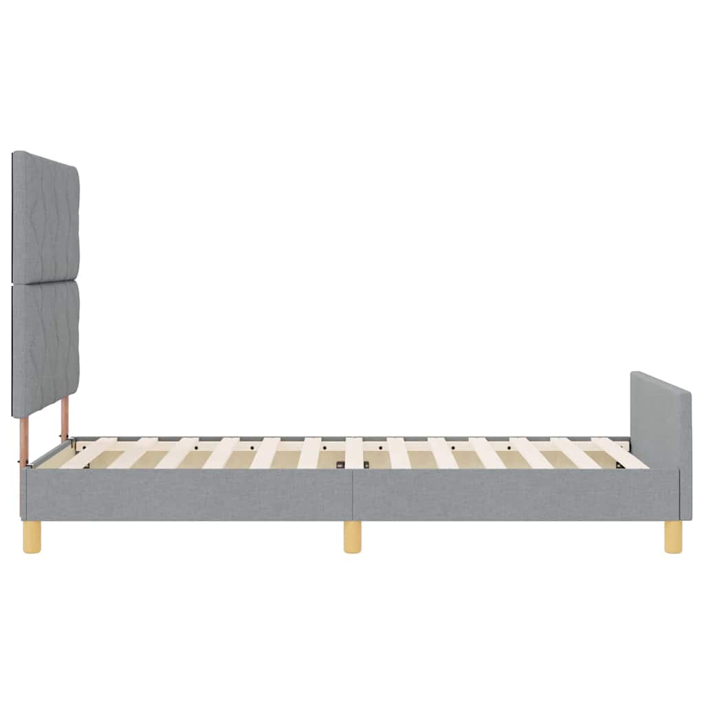 Krevetna konstrukcija Svjetlosiva 100 x 200 cm tkanina