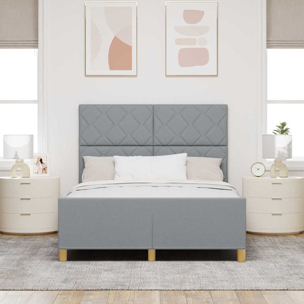 Krevetna konstrukcija Svjetlosiva 160 x 200 cm tkanina