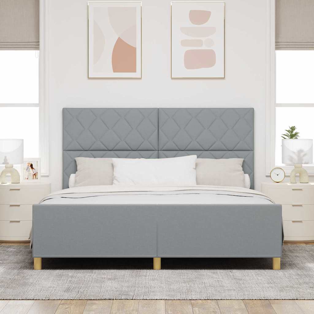 Krevetna konstrukcija Svjetlosiva 180 x 200 cm tkanina