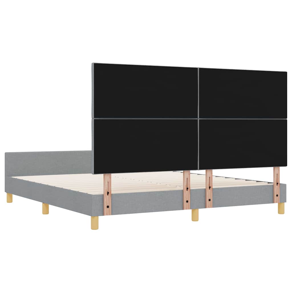 Krevetna konstrukcija Svjetlosiva 180 x 200 cm tkanina