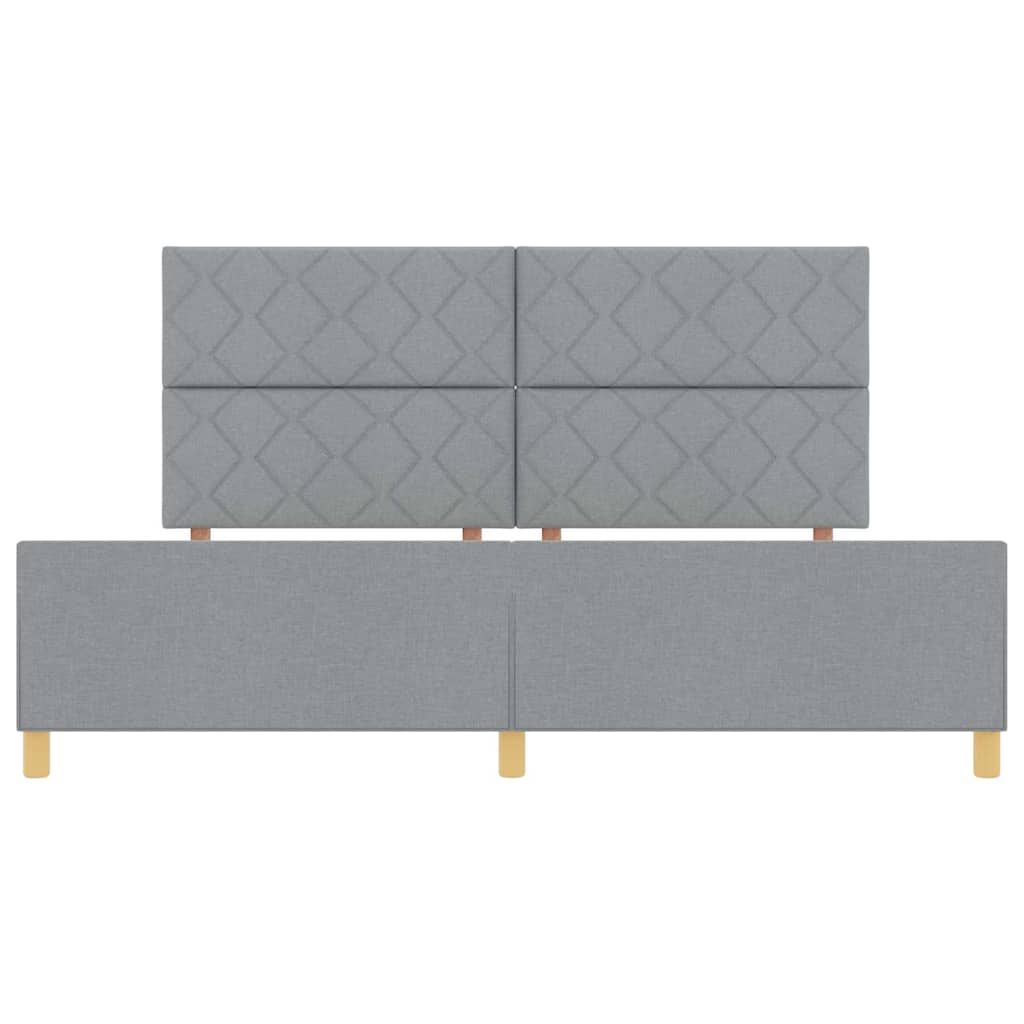 Krevetna konstrukcija Svjetlosiva 200 x 200 cm tkanina