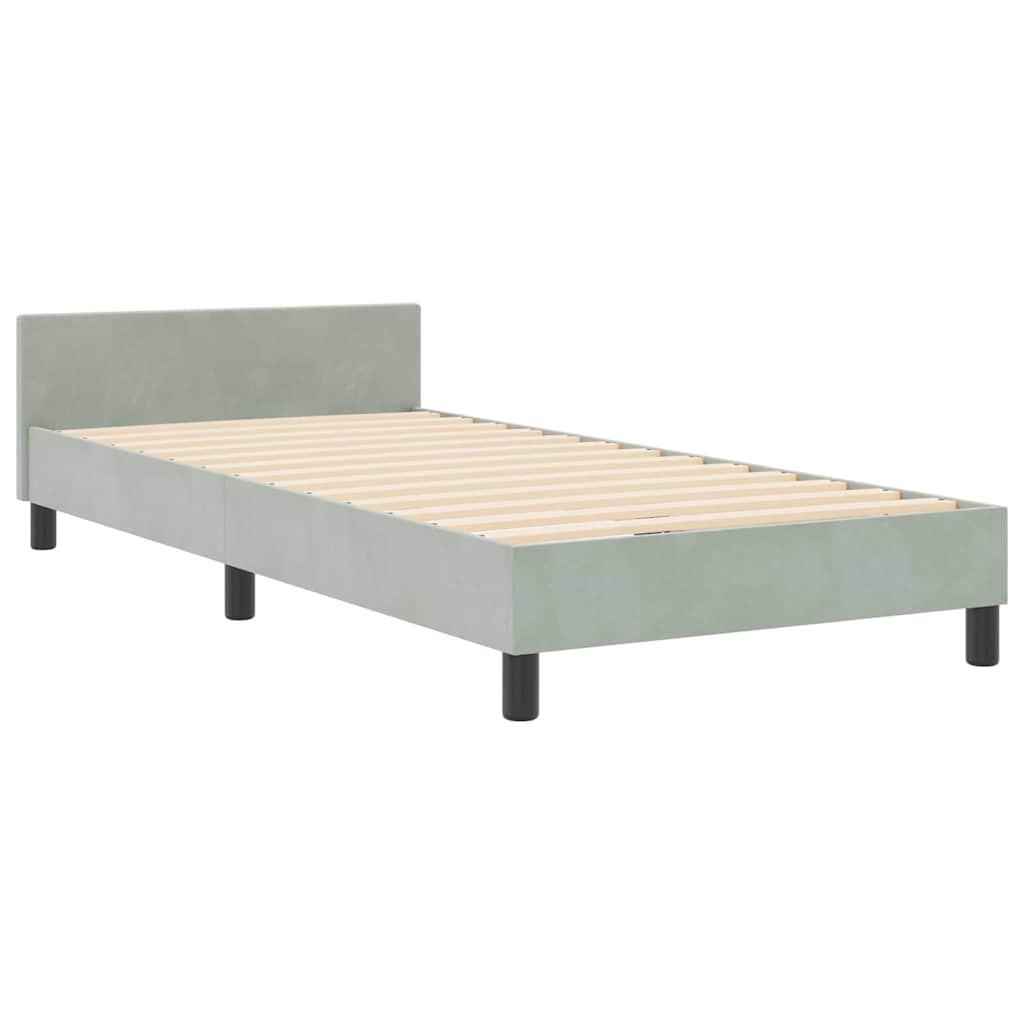 Krevet s opruga kutije Svjetlosiva 90 x 190 cm Baršun