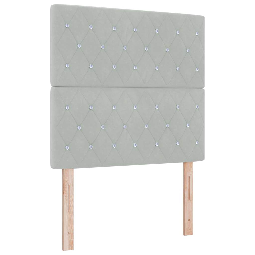 Krevet s opruga kutije Svjetlosiva 90 x 190 cm Baršun