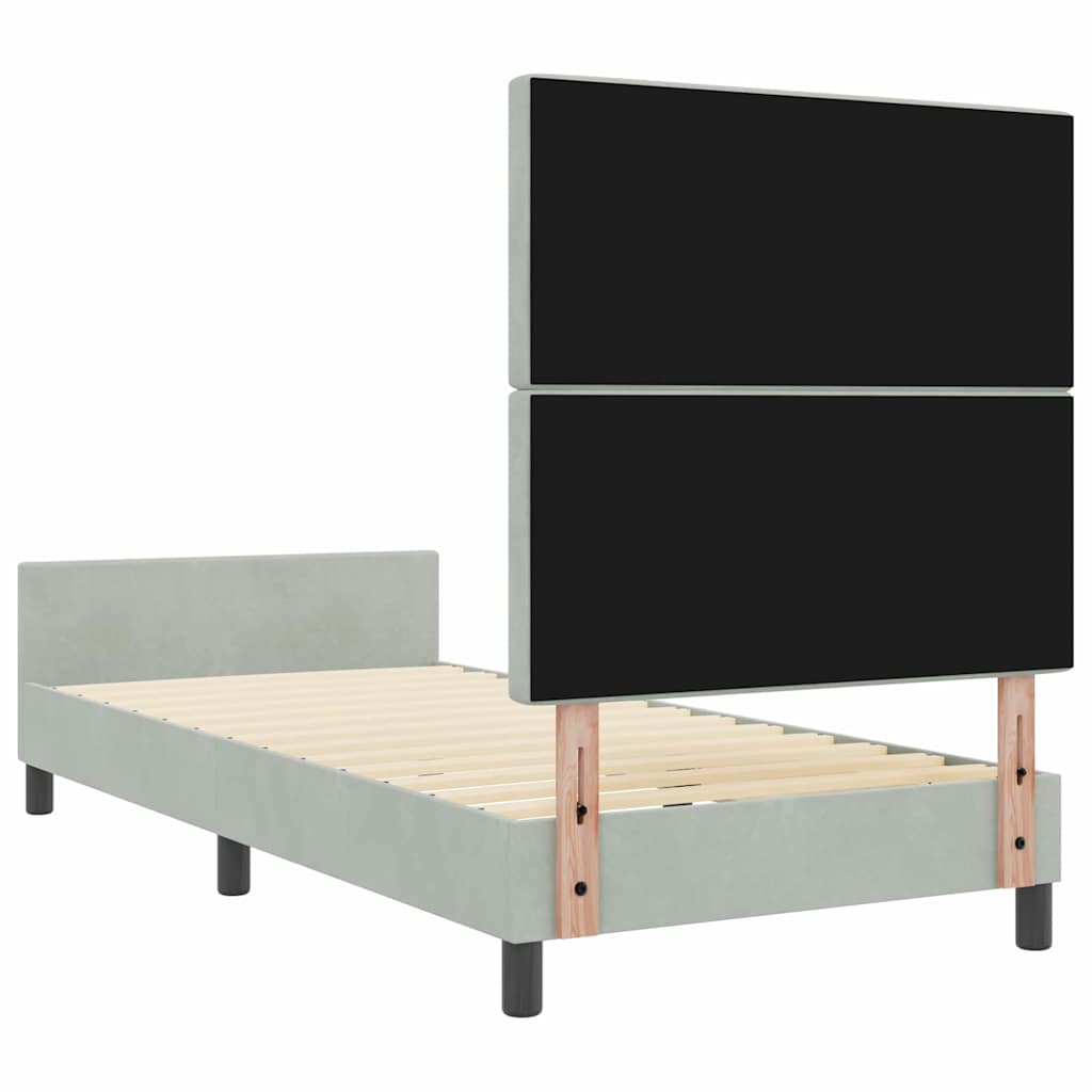 Krevet s opruga kutije Svjetlosiva 90 x 190 cm Baršun