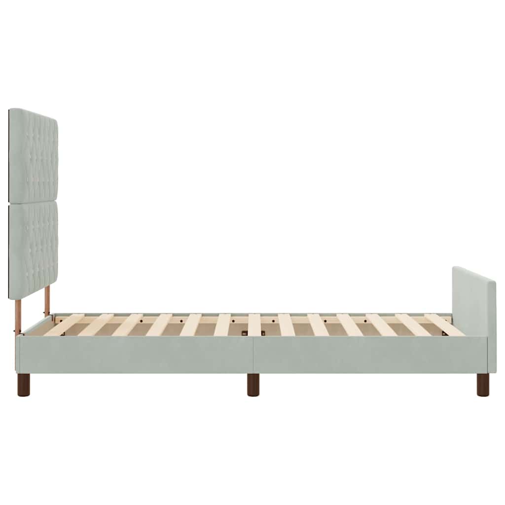 Krevet s opruga kutije Svjetlosiva 90 x 190 cm Baršun