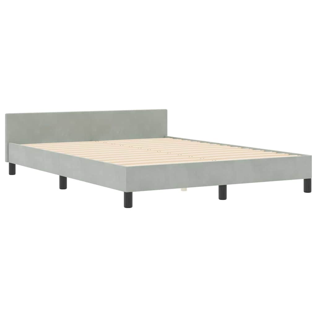 Krevet s opruga kutije Svjetlosiva 140 x 200 cm Baršun