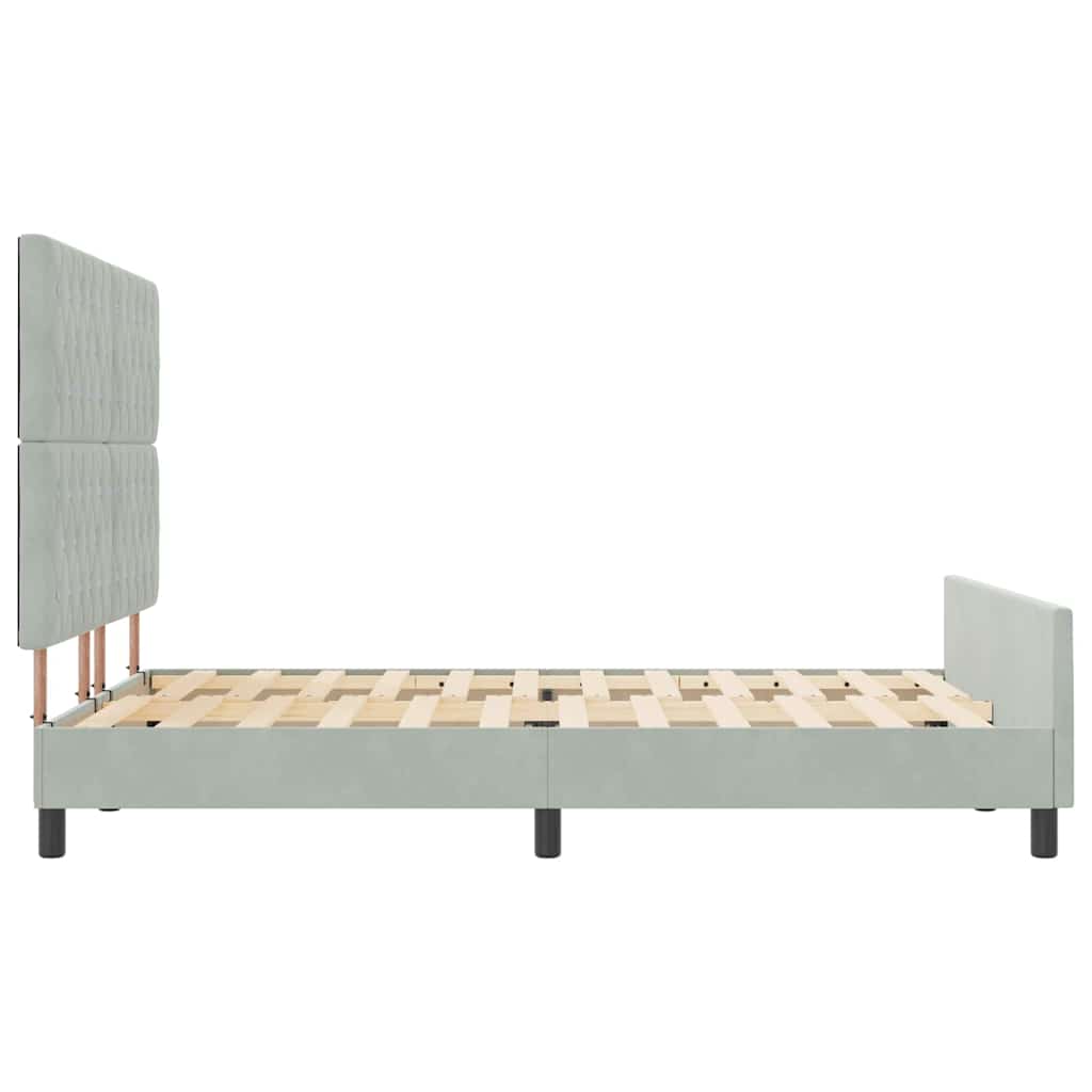 Krevet s opruga kutije Svjetlosiva 140 x 200 cm Baršun