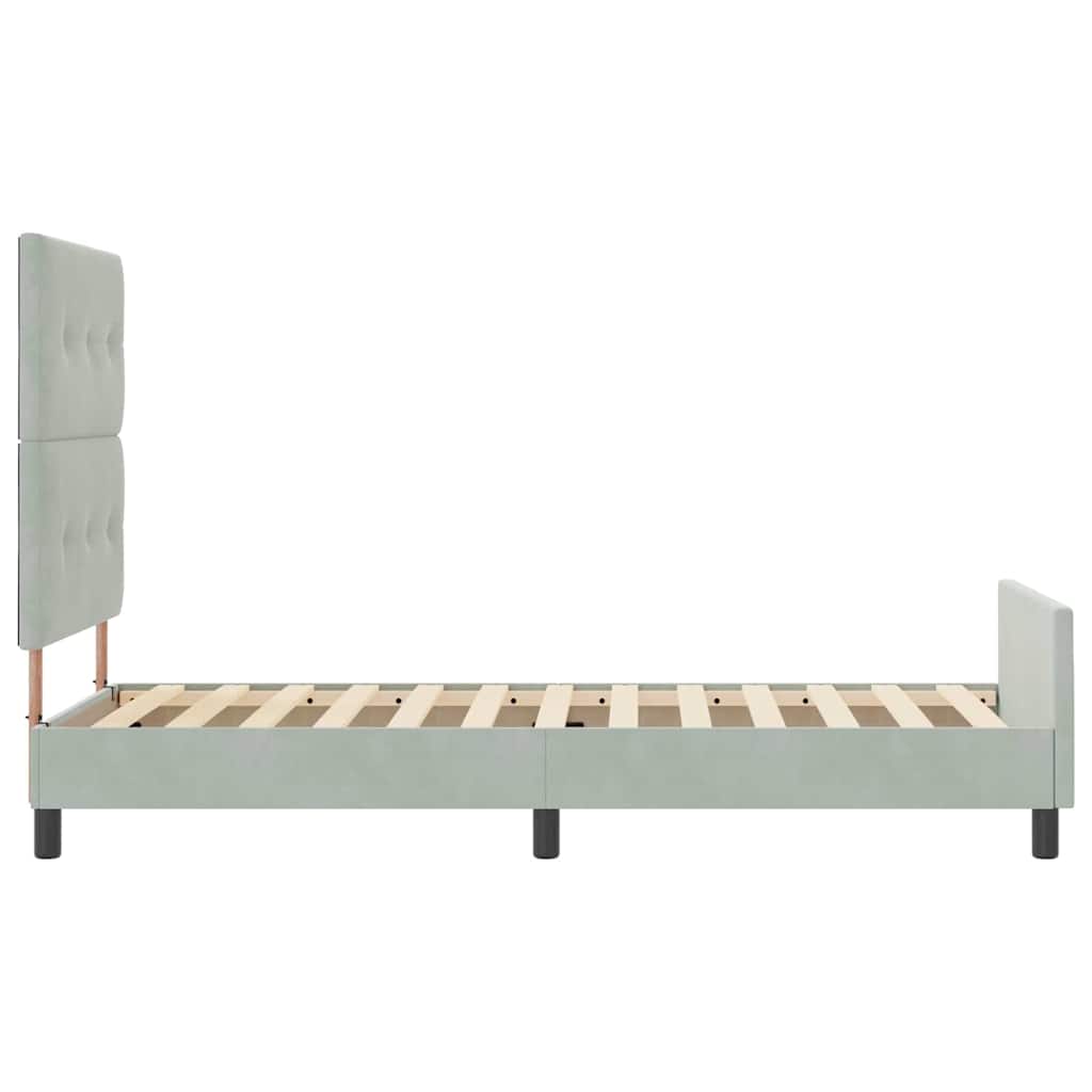 Krevet s opruga kutije Svjetlosiva 100 x 200 cm Baršun