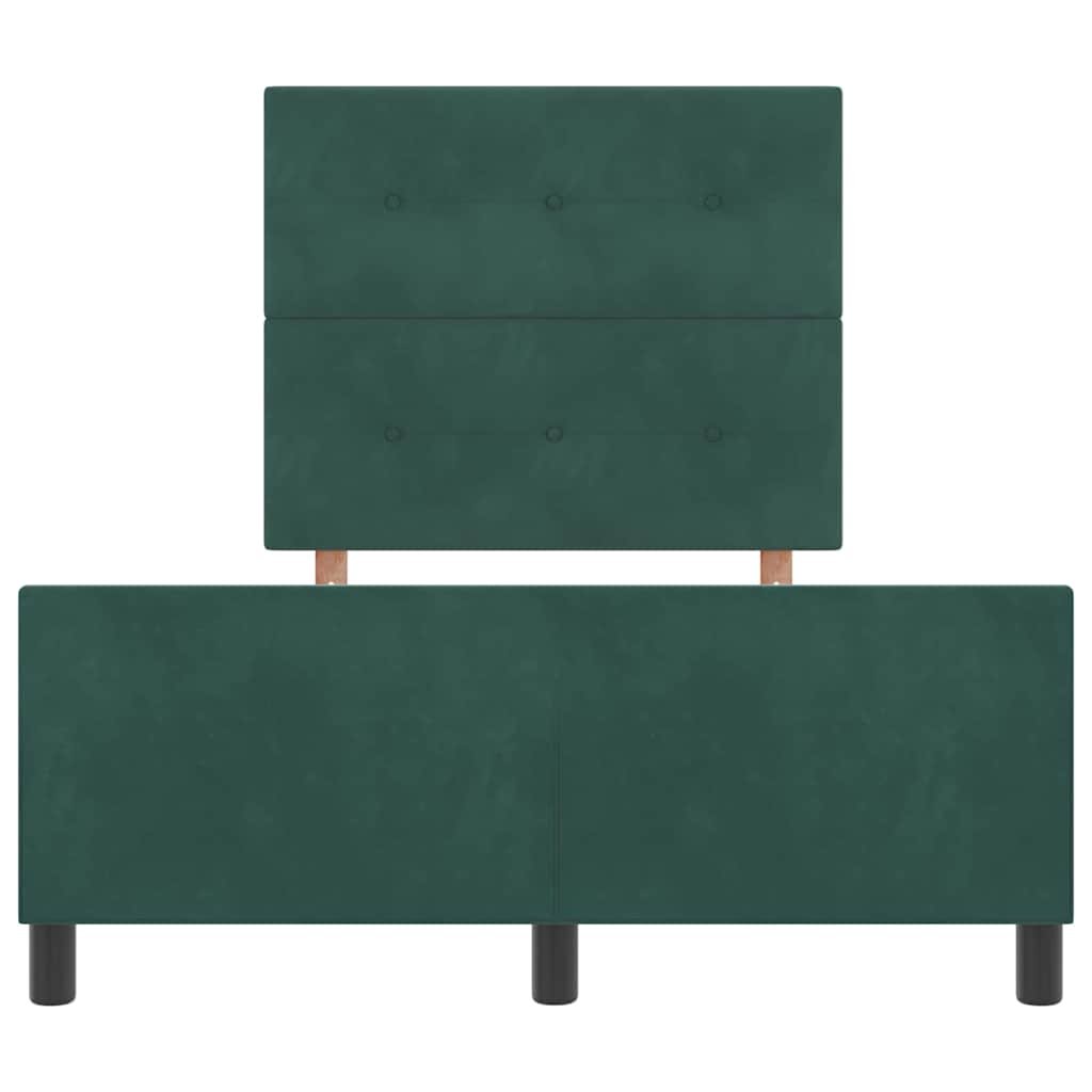 Krevet s opruga kutije Tamnozelena 120 x 190 cm Baršun