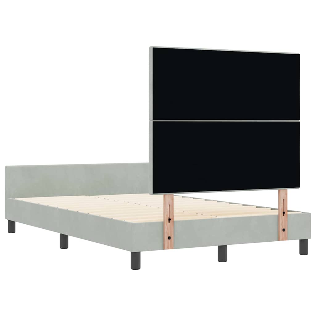 Krevet s opruga kutije Svjetlosiva 120 x 200 cm Baršun
