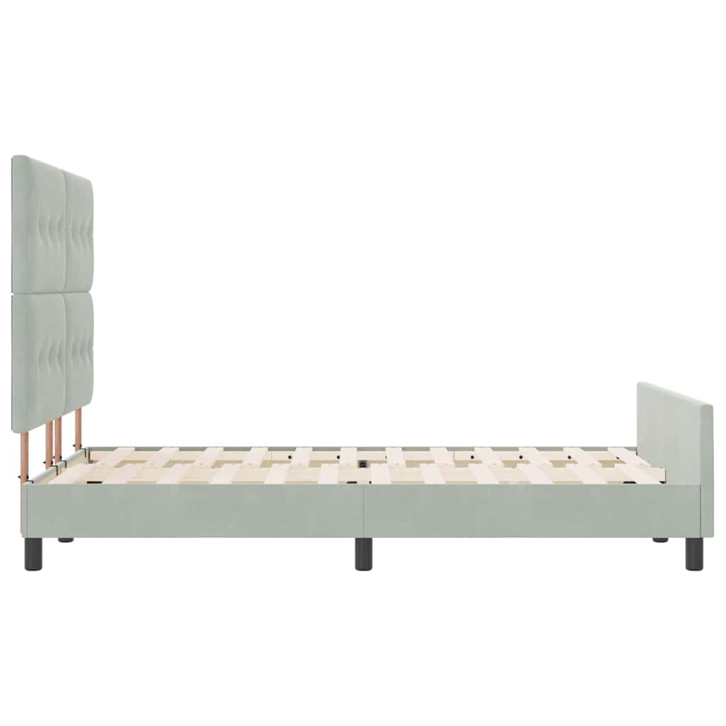 Krevet s opruga kutije Svjetlosiva 140 x 190 cm Baršun