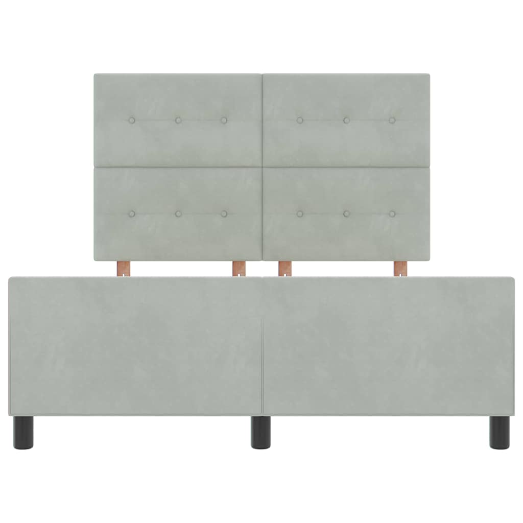 Krevet s opruga kutije Svjetlosiva 140 x 200 cm Baršun