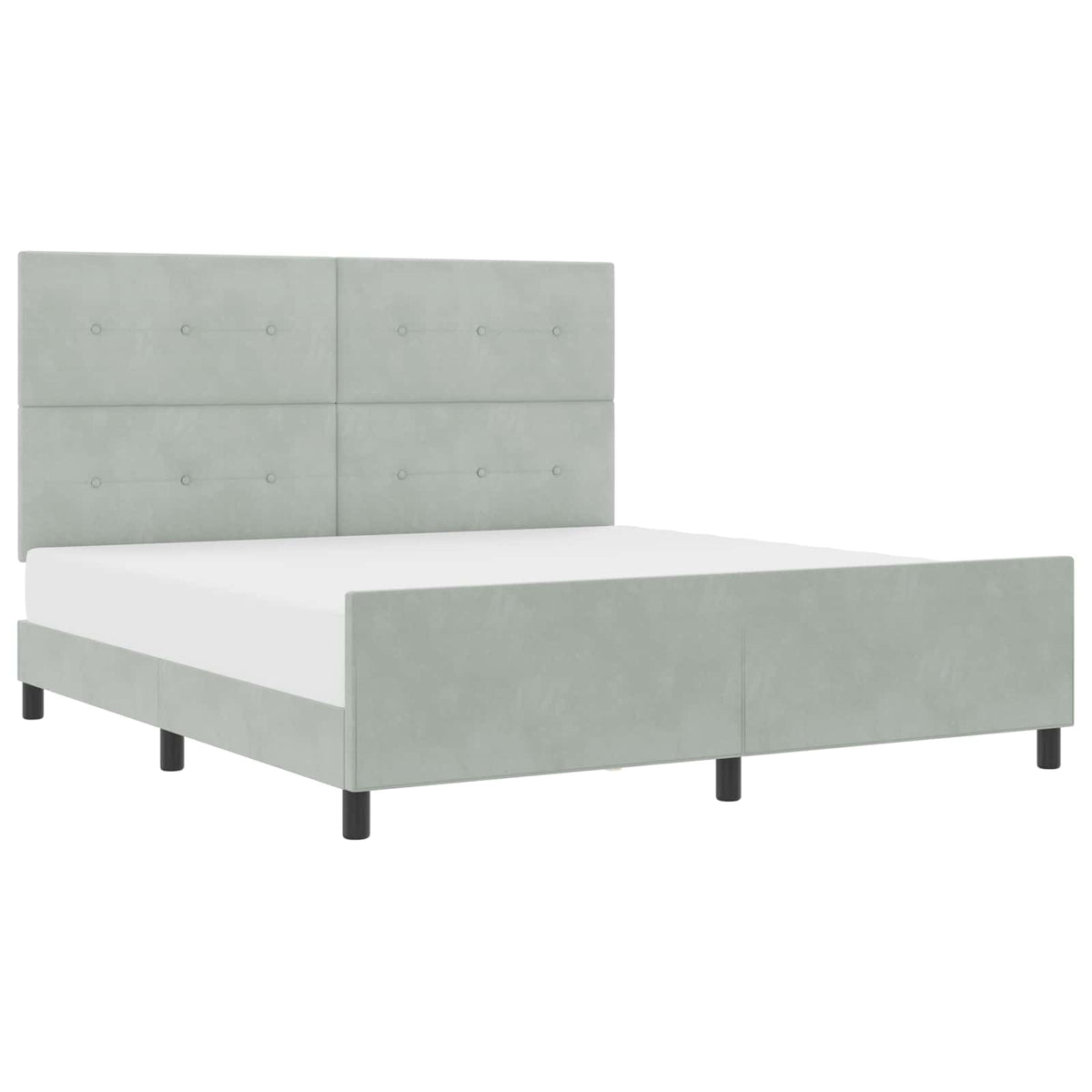 Krevet s opruga kutije Svjetlosiva 180 x 200 cm Baršun