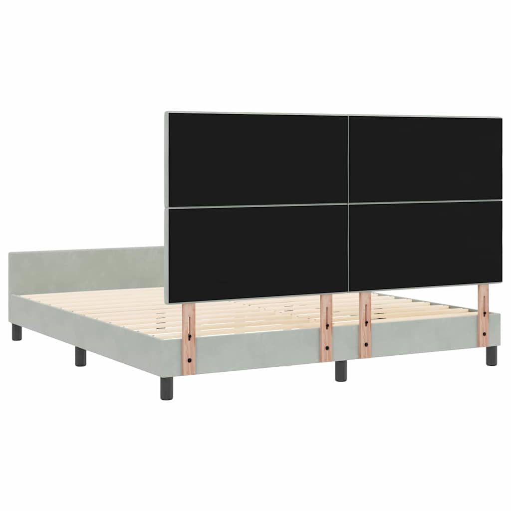 Krevet s opruga kutije Svjetlosiva 180 x 200 cm Baršun
