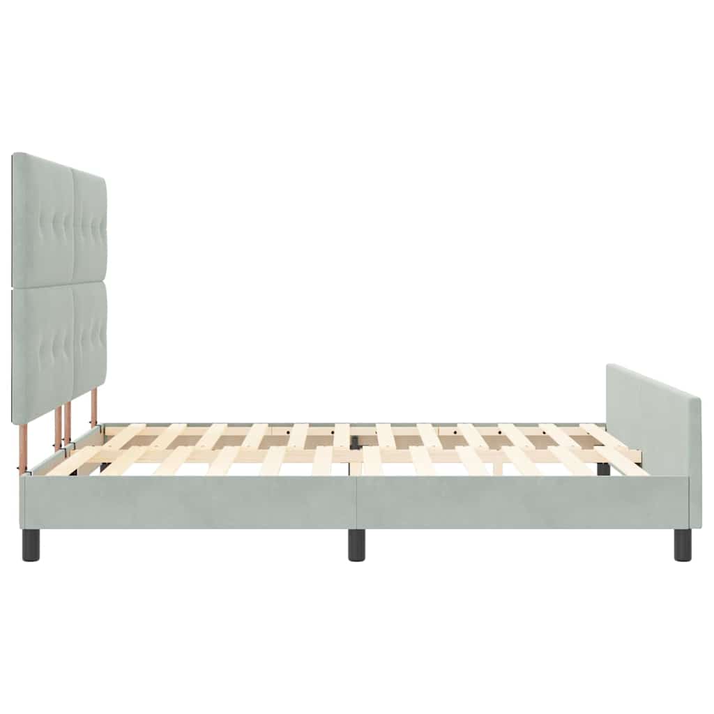Krevet s opruga kutije Svjetlosiva 180 x 200 cm Baršun
