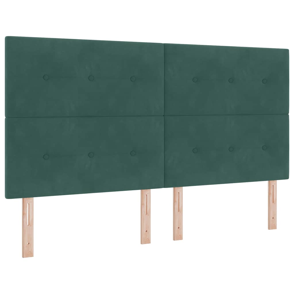 Krevet s opruga kutije Tamnozelena 180 x 200 cm Baršun