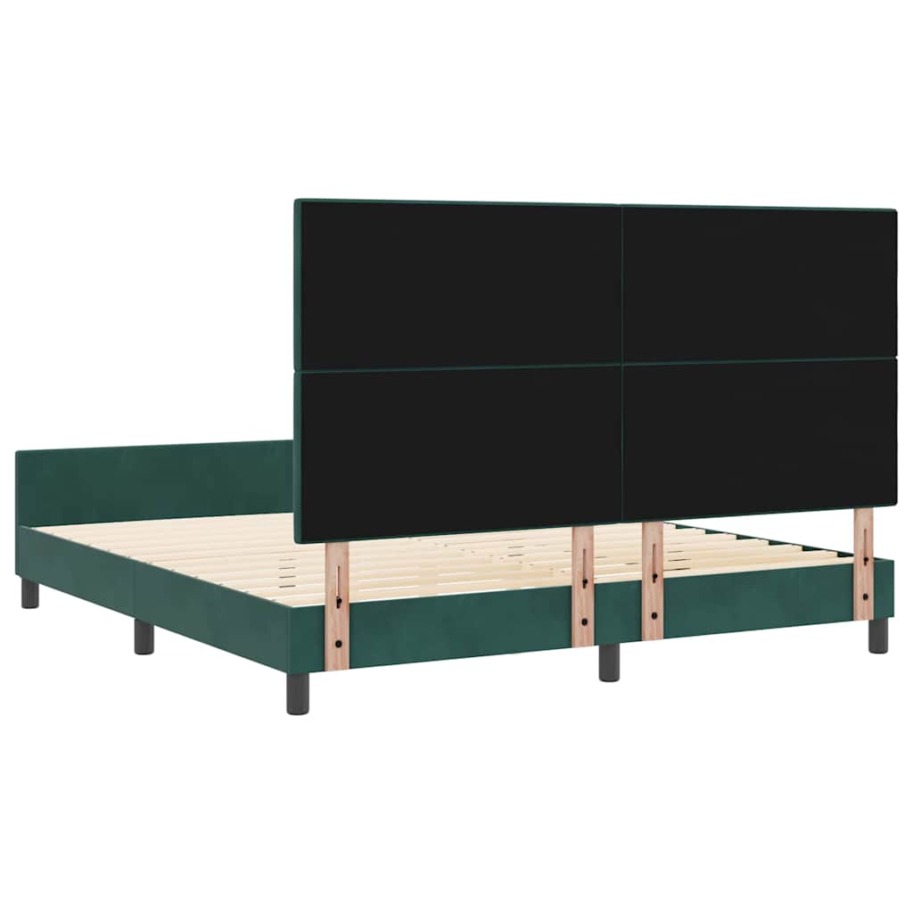 Krevet s opruga kutije Tamnozelena 180 x 200 cm Baršun