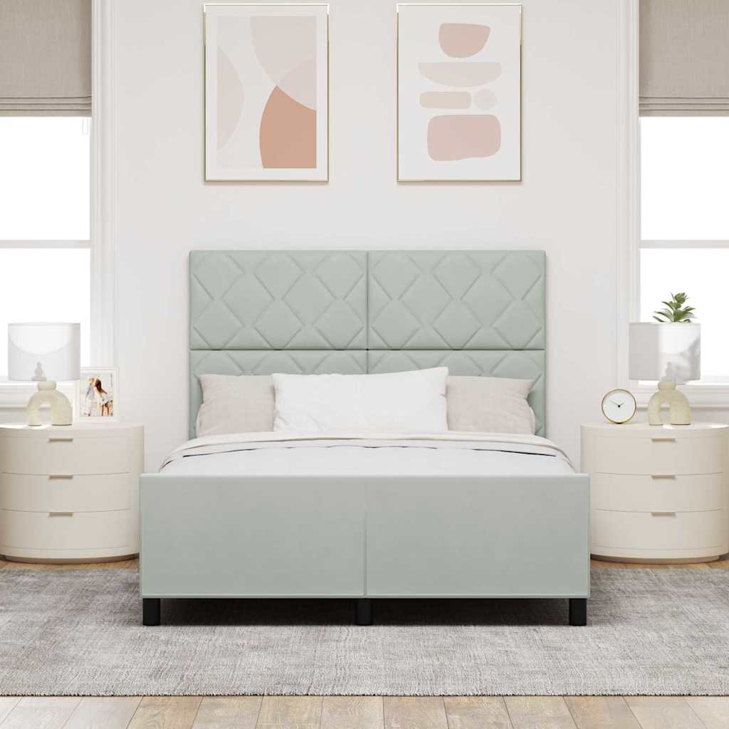 Krevet s opruga kutije Svjetlosiva 140 x 190 cm Baršun