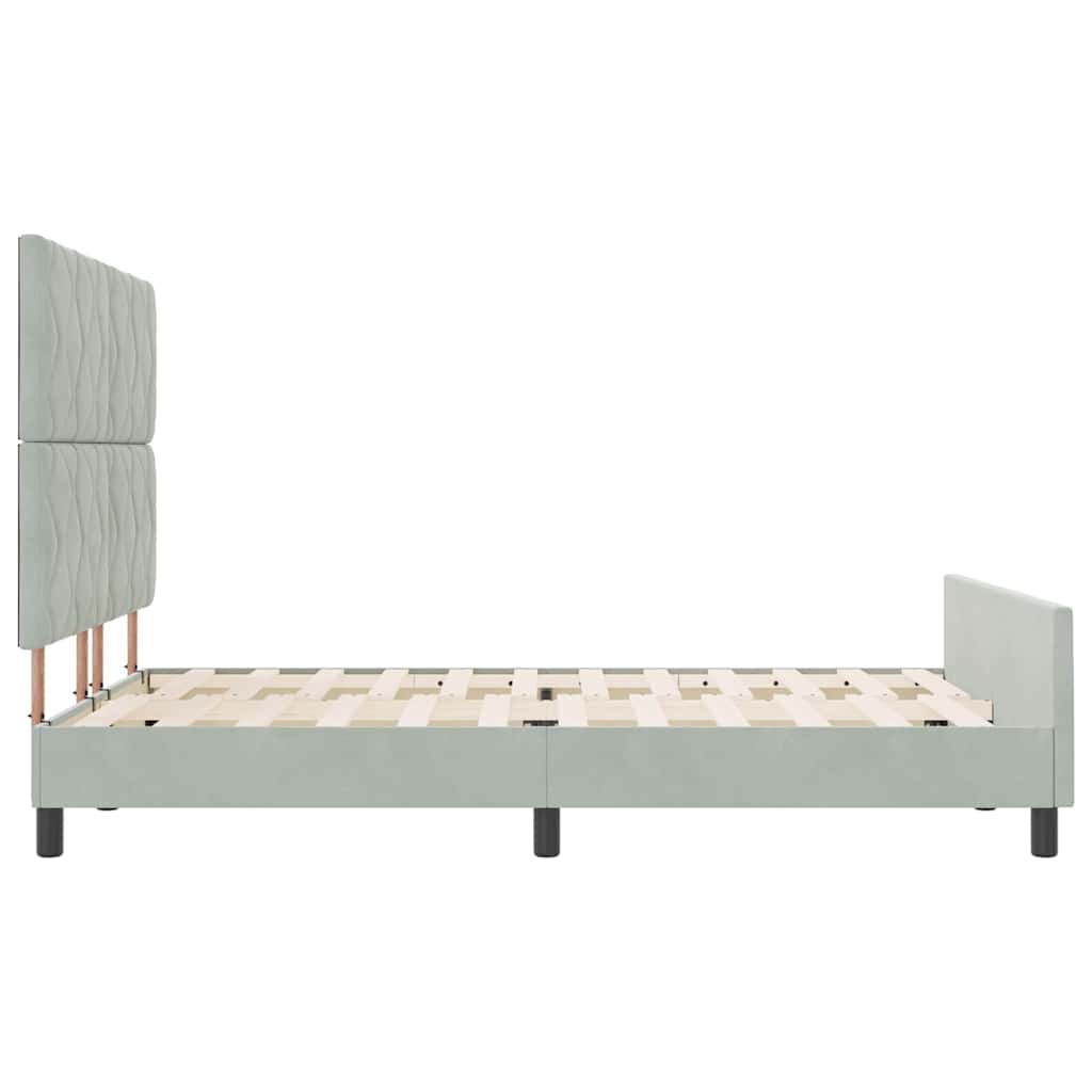 Krevet s opruga kutije Svjetlosiva 140 x 190 cm Baršun