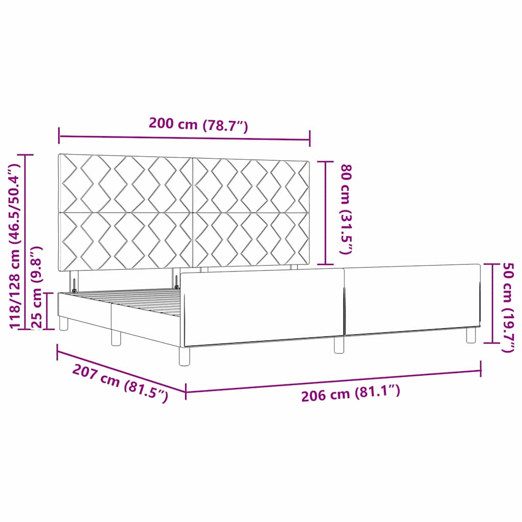 Krevet s opruga kutije Tamno plava 200 x 200 cm Baršun