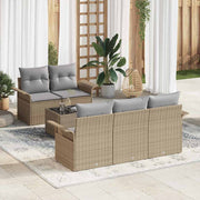 Sjedeća garnitura za vrt 6 pcs Bež i siva 55 x 55 x 37 cm