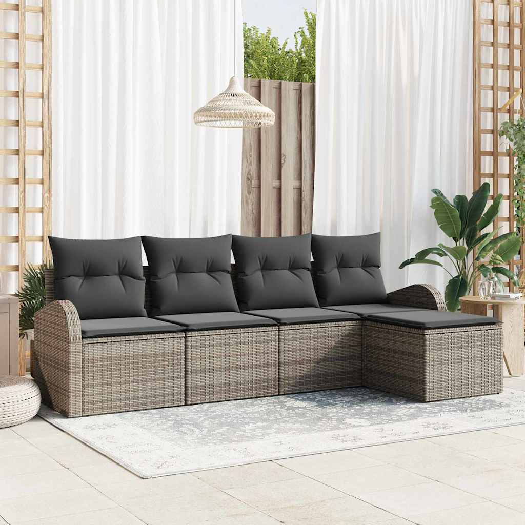 Set sofe s jastukom s pohranom 5 pcs Siva poliratan
