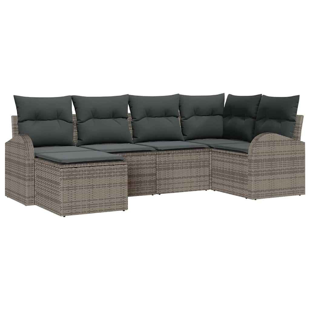 Set sofe s jastukom s pohranom 6 pcs Siva poliratan