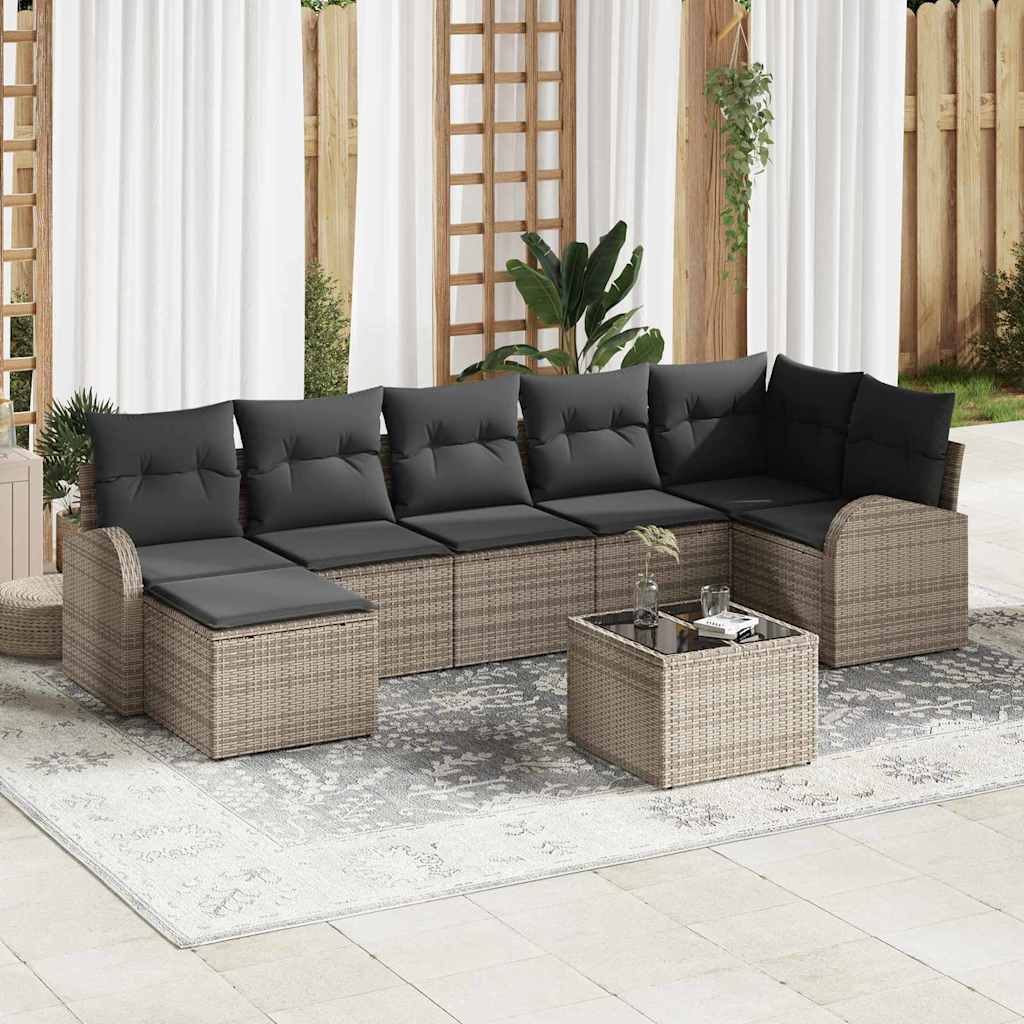 Set sofe s jastukom s pohranom 8 pcs Siva poliratan