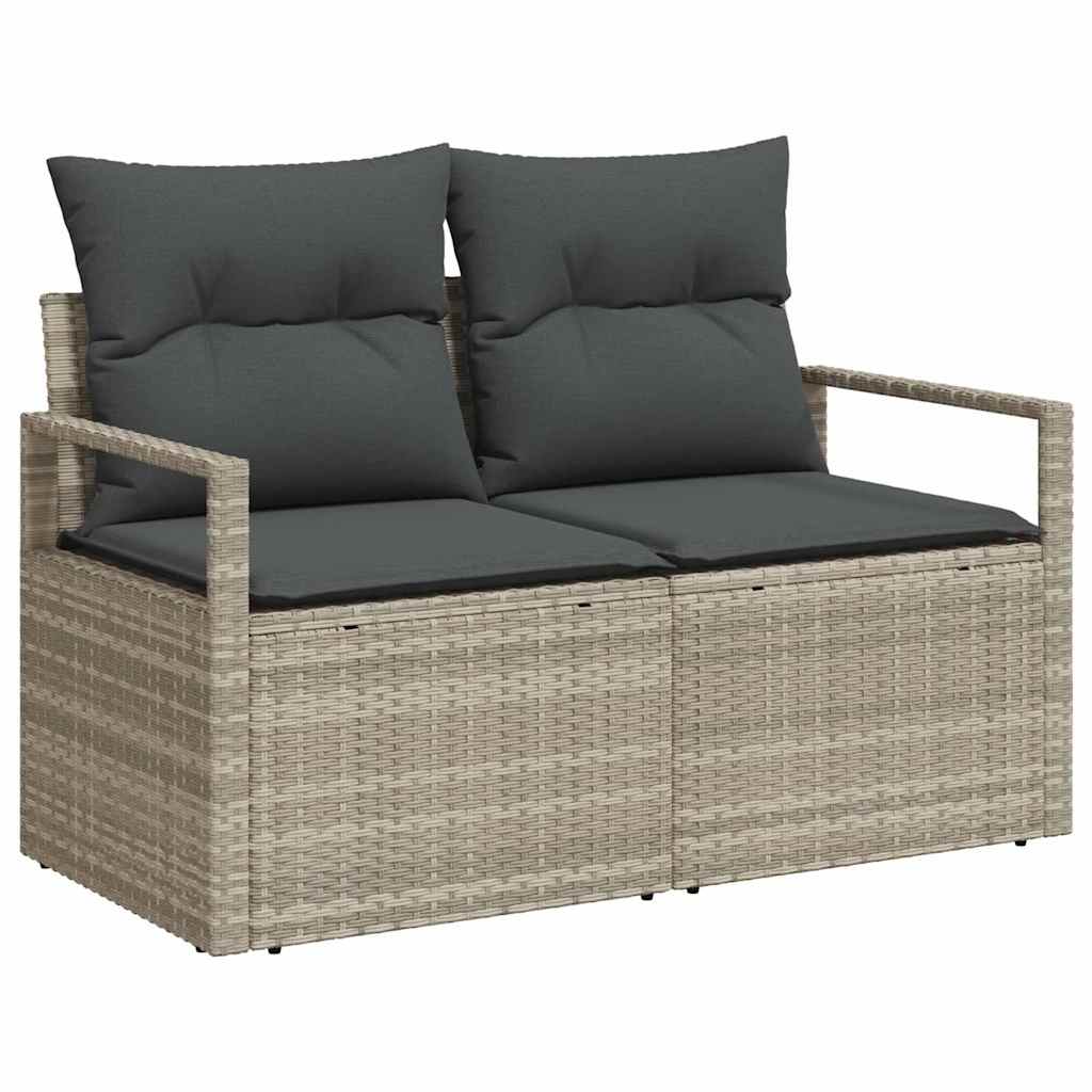 Sjedeća garnitura za vrt 8 pcs Svijetlo siva i tamno siva