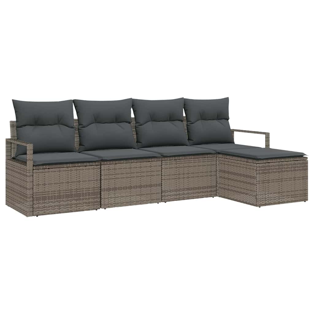 Set sofe s jastukom s pohranom 5 pcs Siva poliratan