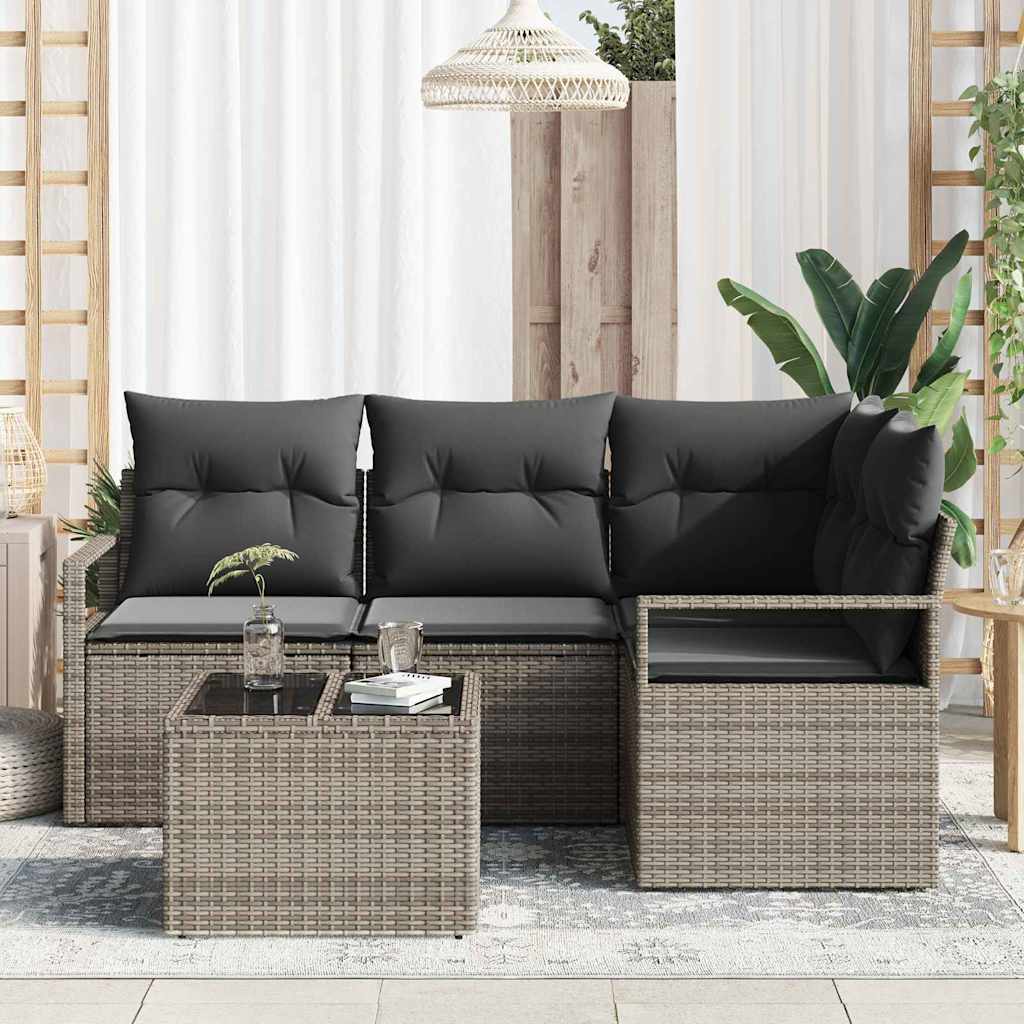 Set sofe s jastukom s pohranom 5 pcs Svijetlo siva poliratan