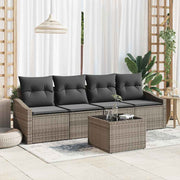Set sofe s jastukom s pohranom 5 pcs Siva poliratan