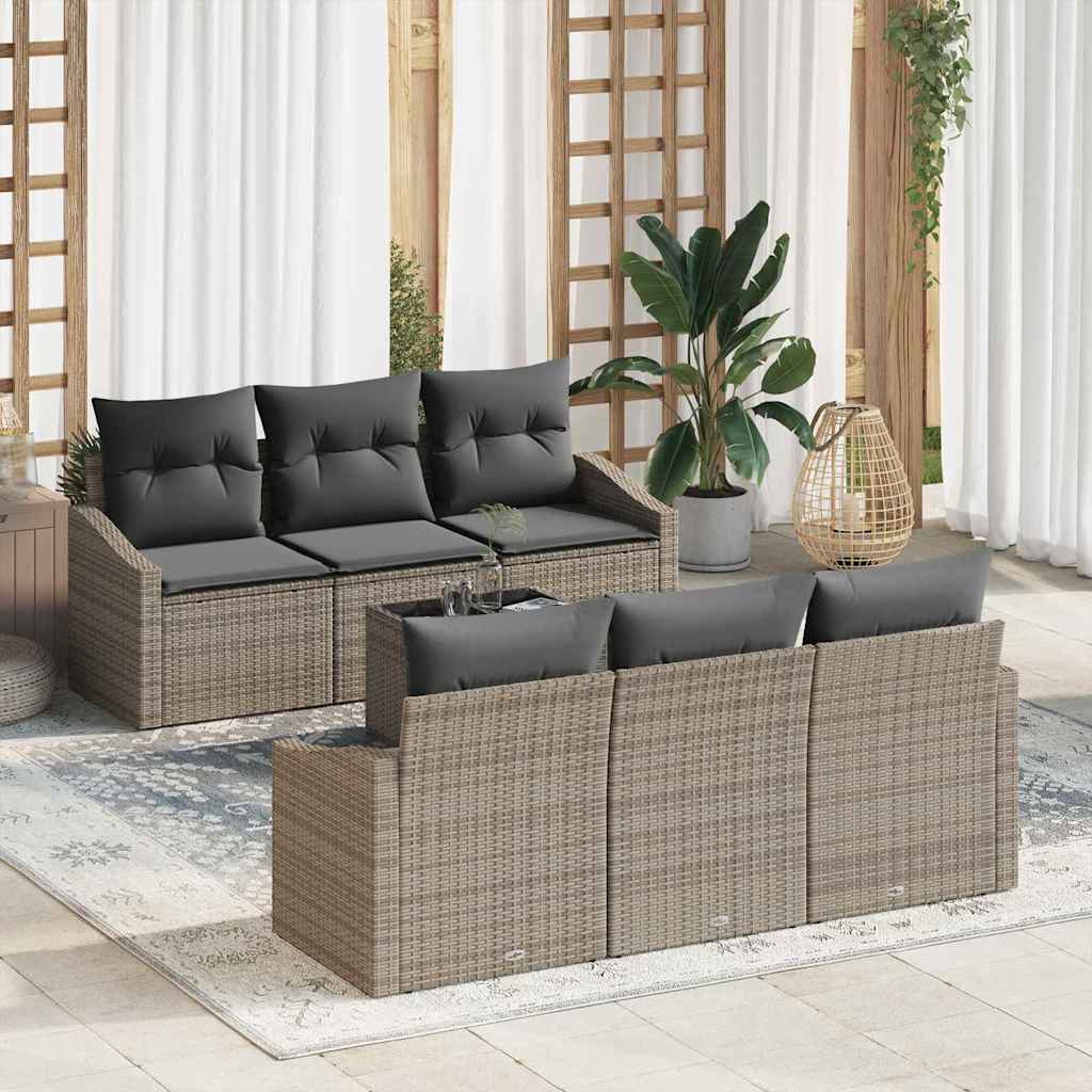 Set sofe s jastukom s pohranom 7 pcs Siva poliratan