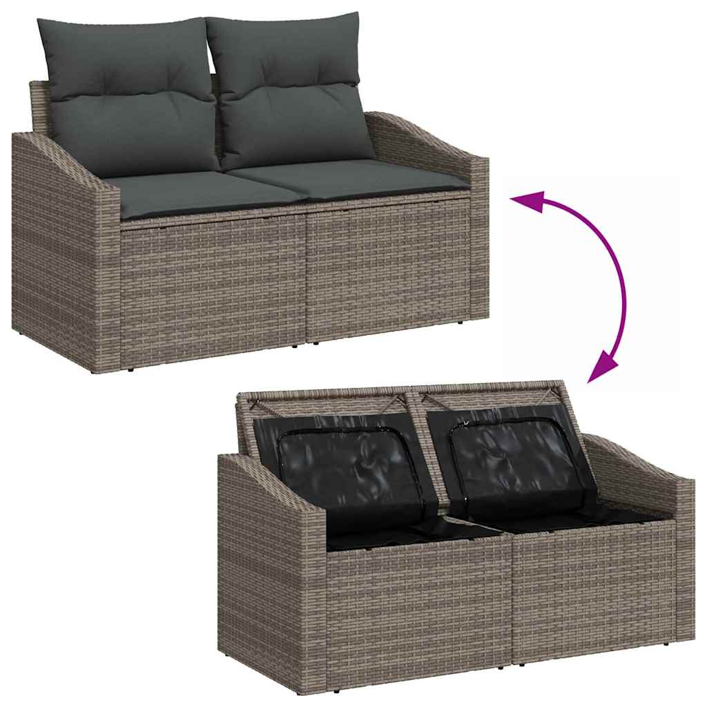 Set sofe s jastukom s pohranom 7 pcs Siva poliratan