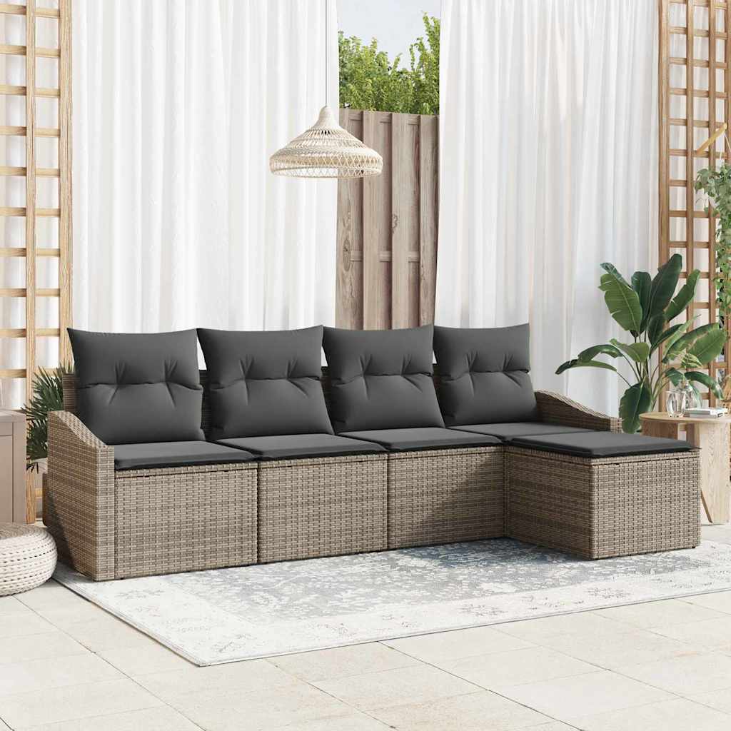 Set sofe s jastukom s pohranom 5 pcs Siva poliratan