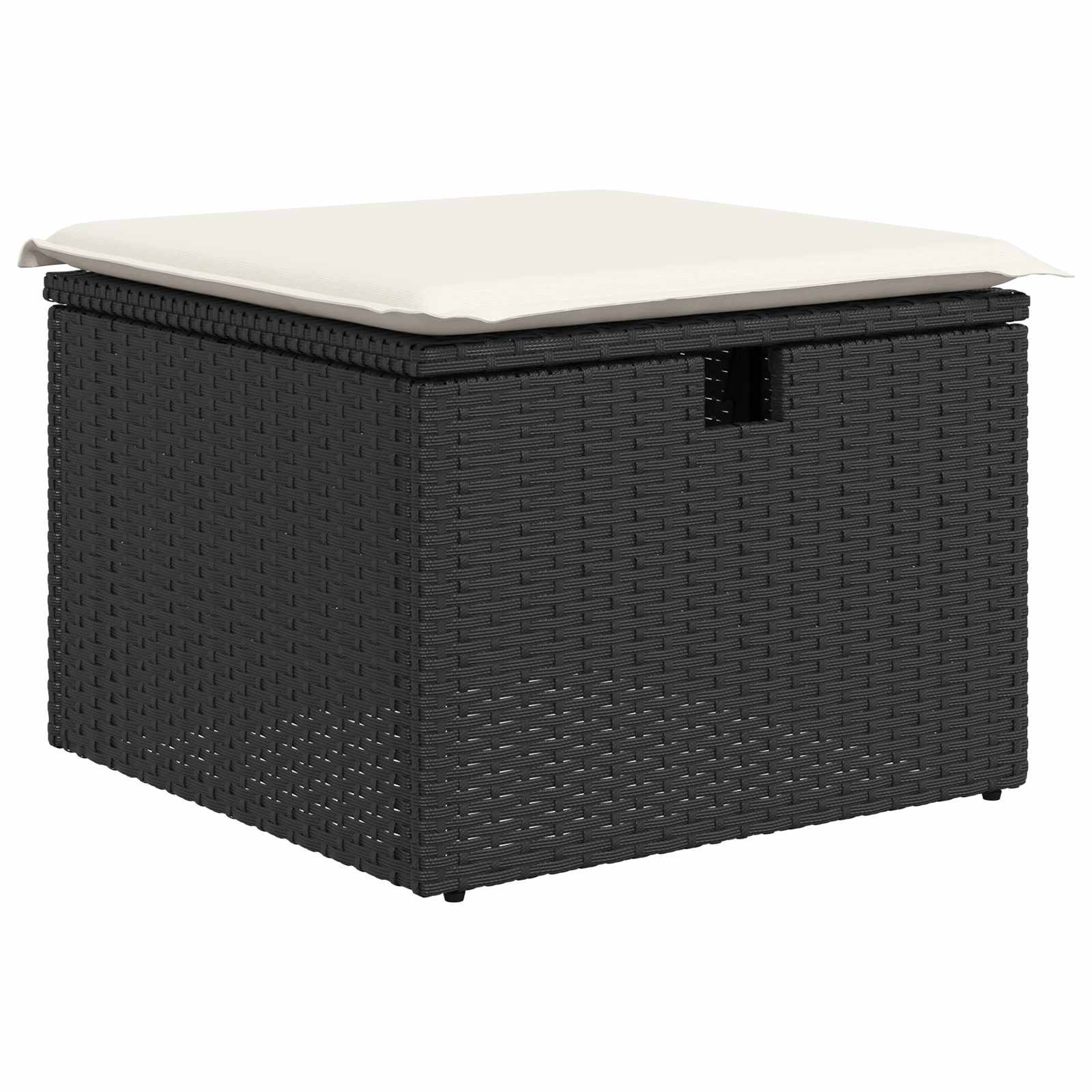 Set sofe s jastukom s pohranom 6 pcs Crna i Krema poliratan