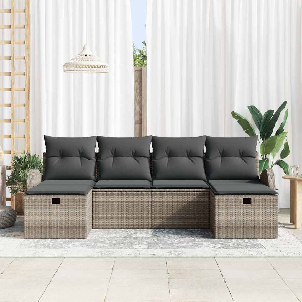 Set sofe s jastukom s pohranom 6 pcs Siva poliratan