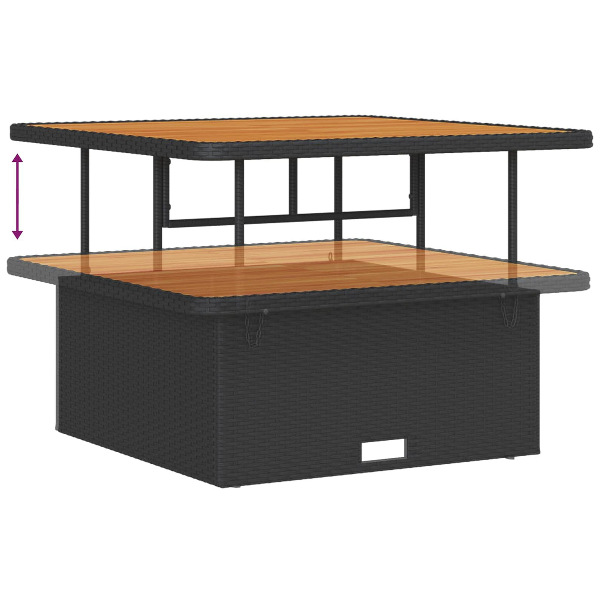 Sjedeća garnitura za vrt 12 kom. Crna poliratan