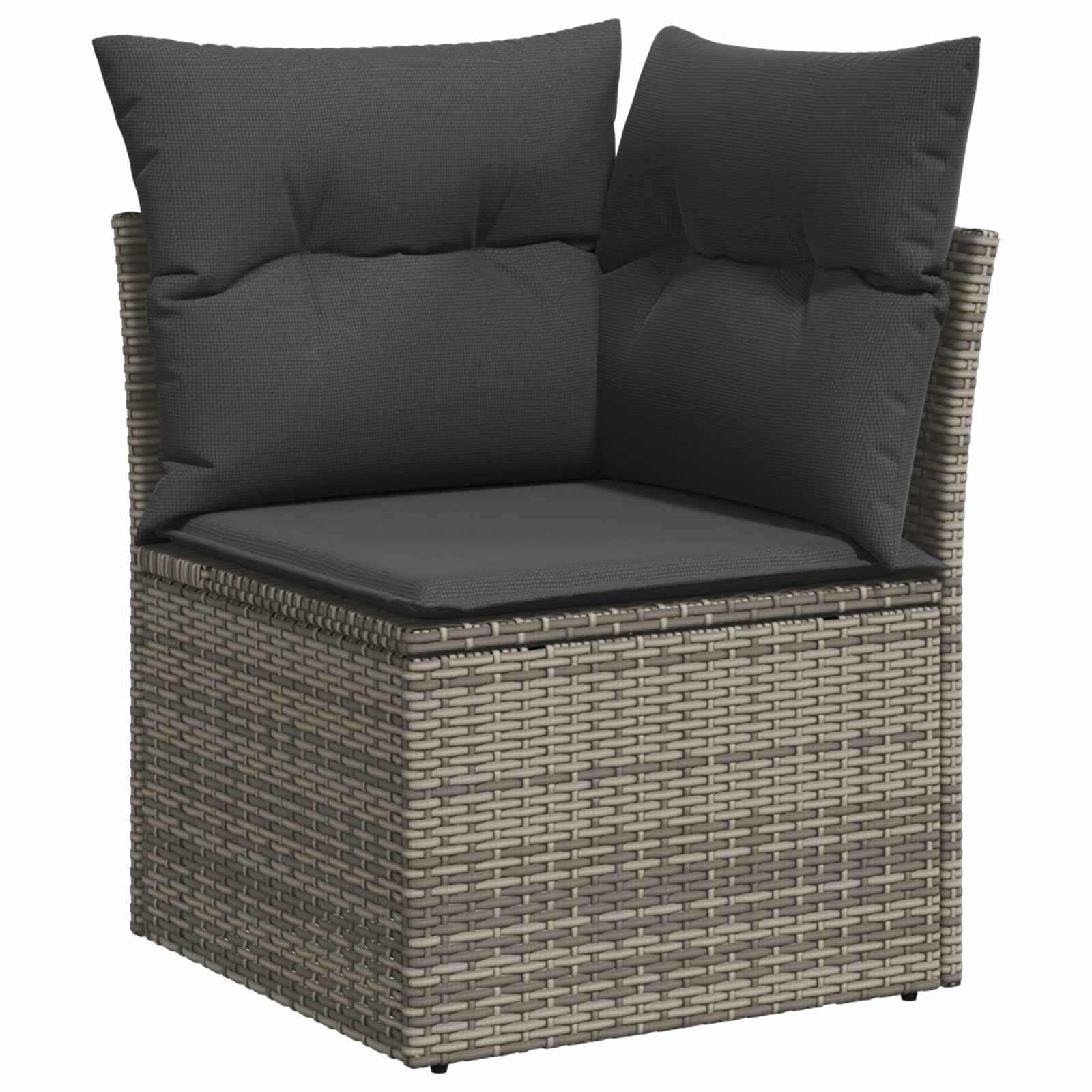 Sjedeća garnitura za vrt s jastukom 11 pcs Siva
