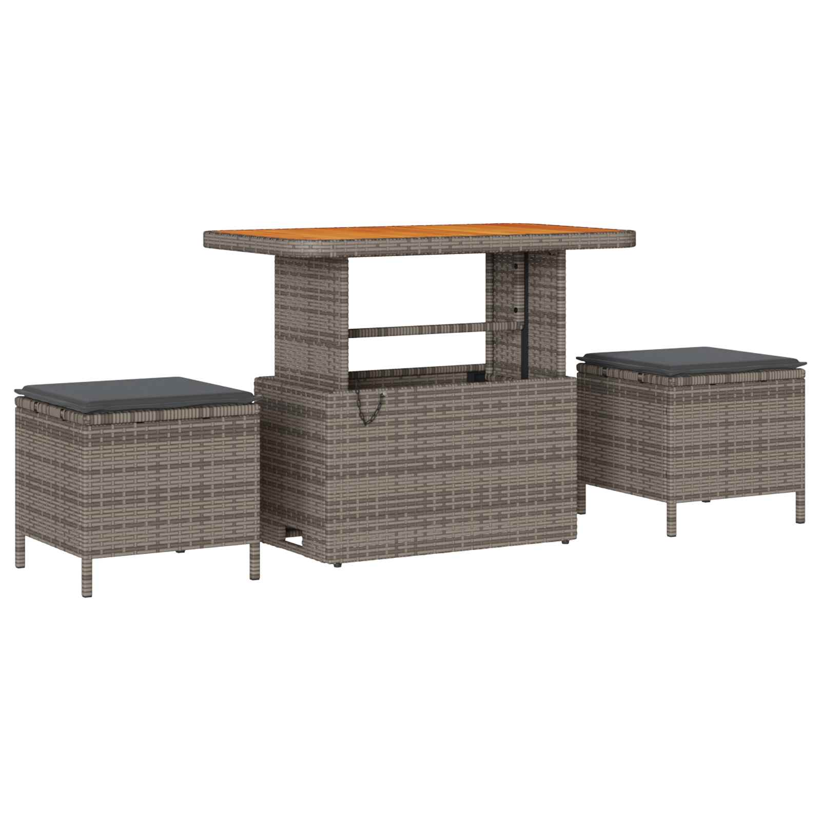 Sjedeća garnitura za vrt s jastukom 11 pcs Siva