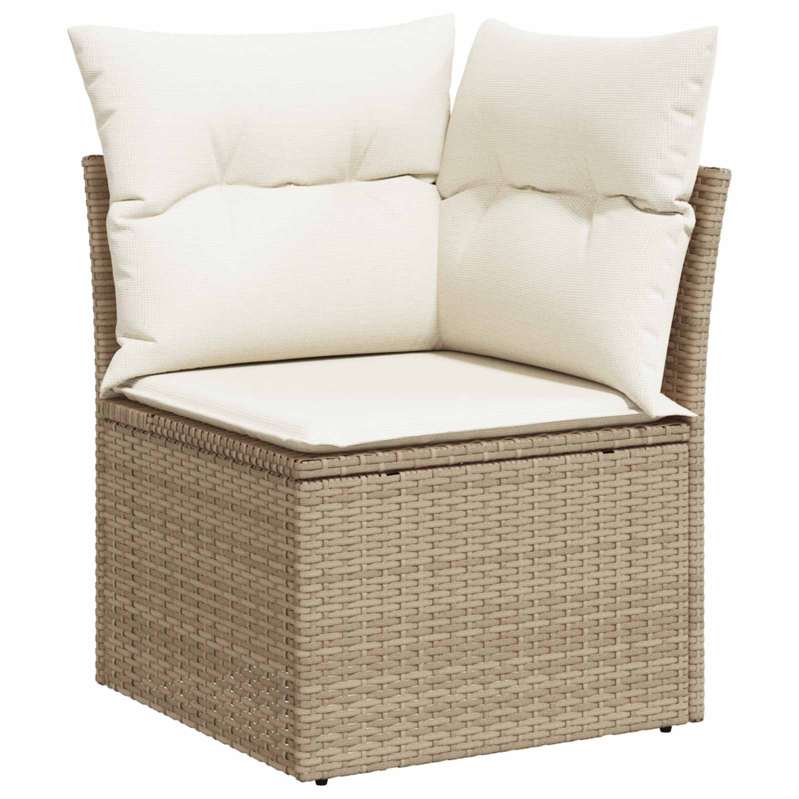 Sjedeća garnitura za vrt s jastukom 10 pcs Bež i krema